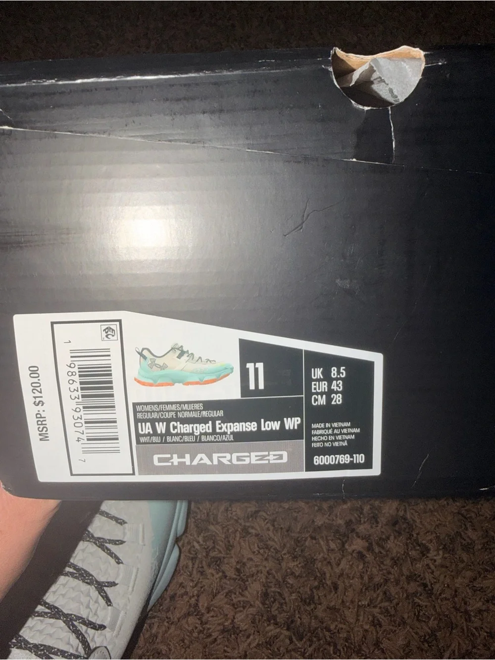 Under Armour Women’s Running Shoes - White & Light Teal